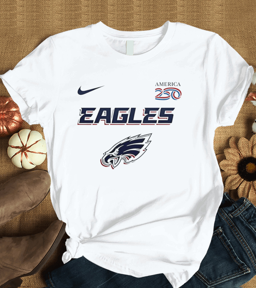 Nike America 250 Eagles Philadelphia Football T-Shirt