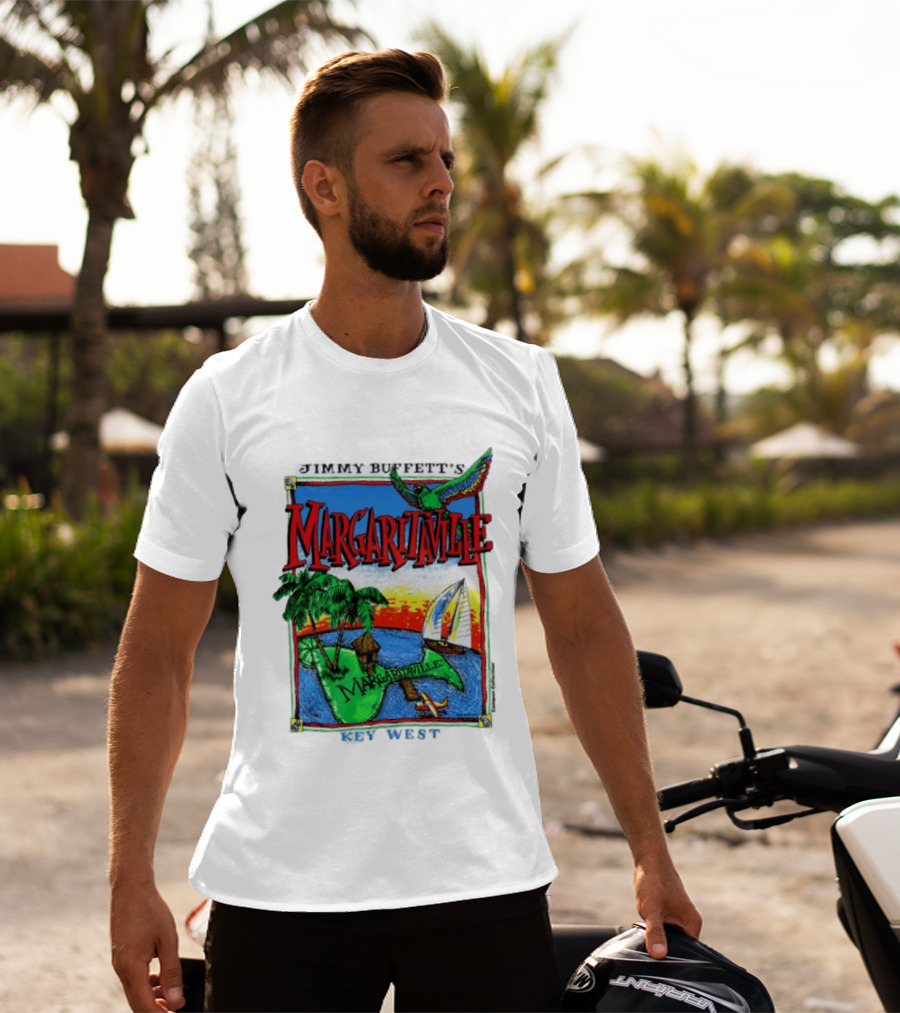 Jimmy Buffett's Margaritaville Key West Island Tropical Paradise Sailing Adventure T-Shirt