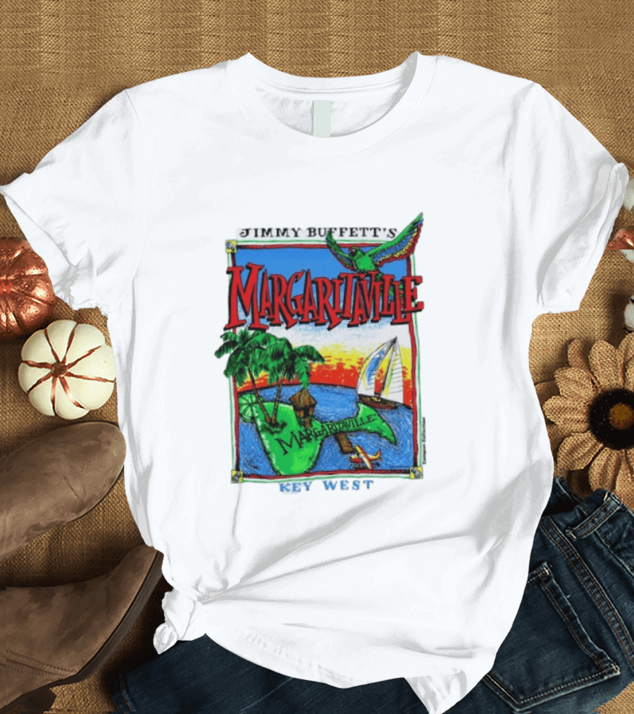 Jimmy Buffett's Margaritaville Key West Island Tropical Paradise Sailing Adventure T-Shirt
