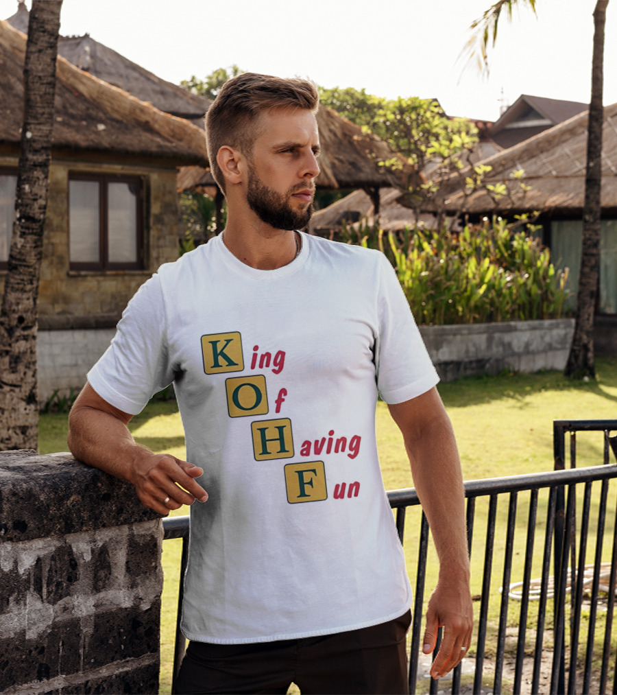 King Of Having Fun KOHF Acrostic Blocks T-Shirt