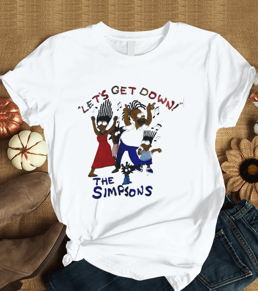 The Simpsons Let's Get Down Dancing Family Fun T-Shirt