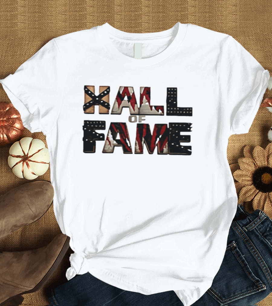 Hall Of Fame Horror Themed Letters With Blood Splatter T-Shirt