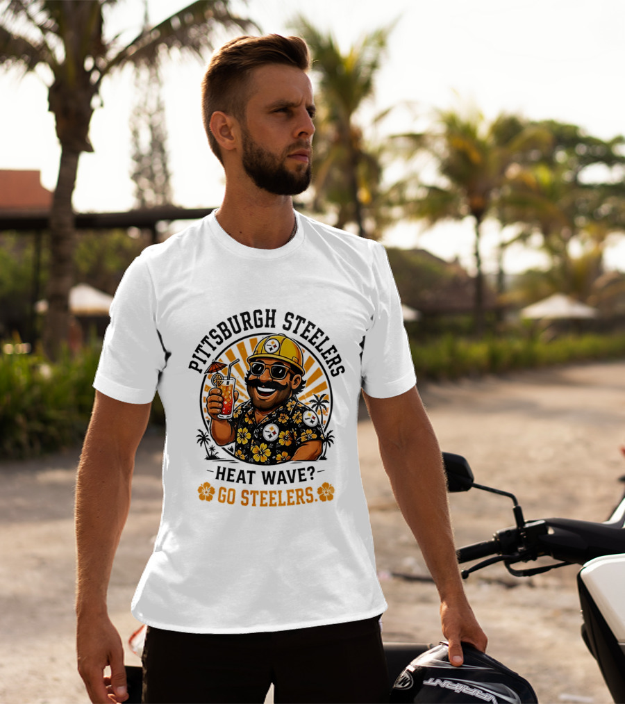 Pittsburgh Steelers Heat Wave Go Steelers Hawaiian Tropical Vibe T-Shirt