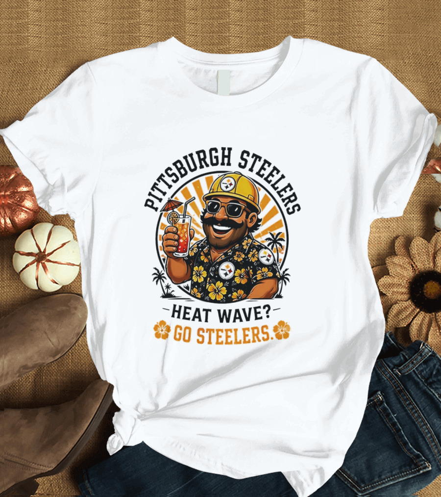 Pittsburgh Steelers Heat Wave Go Steelers Hawaiian Tropical Vibe T-Shirt
