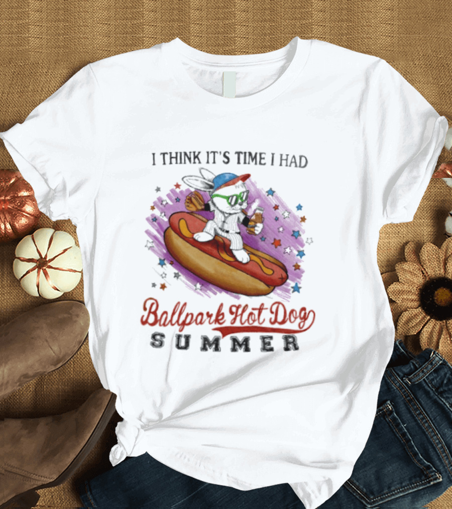 Rabbit I Think It's Time I Had Ballpark Hot Dog Summer T-Shirt
