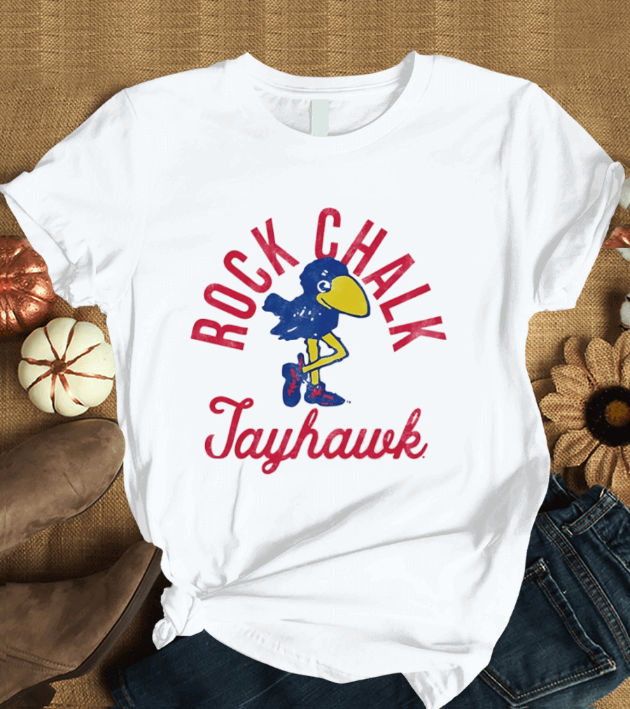 Rock Chalk Jayhawk Kansas Jayhawks Vintage Team Spirit T-Shirt