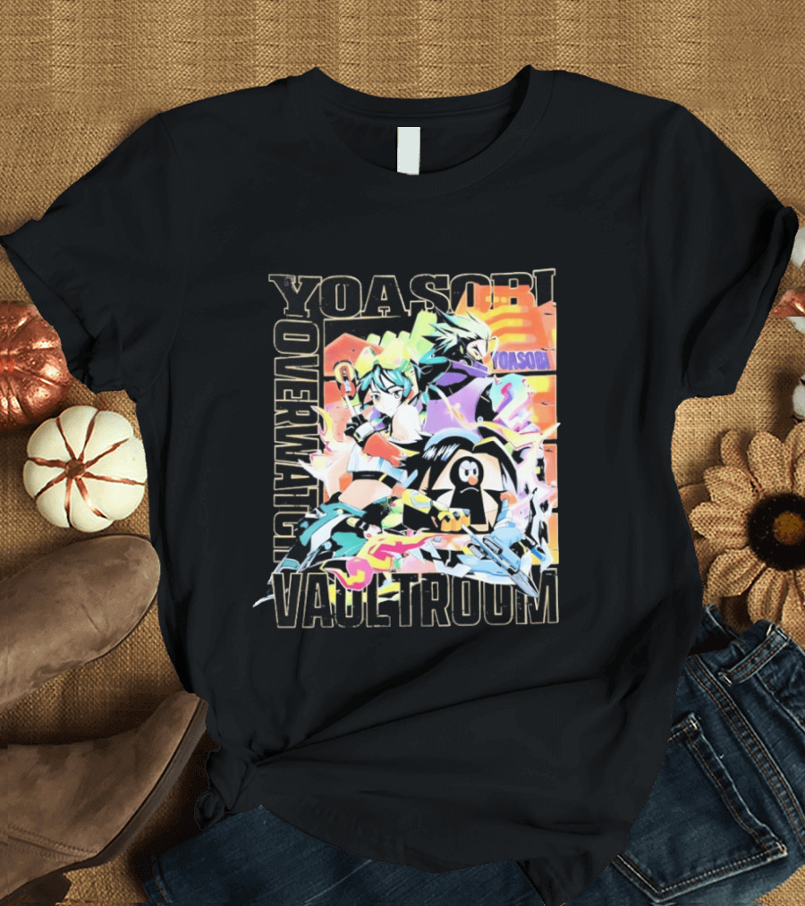 Yoasobi Over Vaultroom Kiriko Genji Pachimari Anime T-Shirt