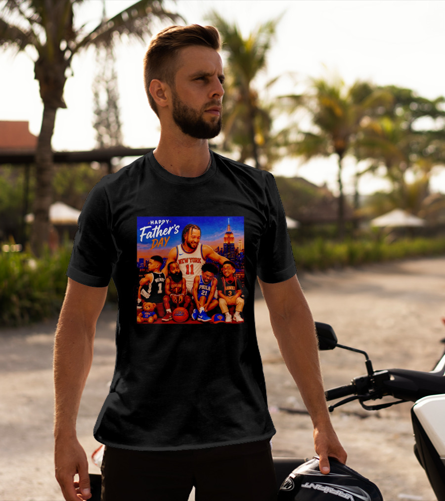 Jalen Brunson New York Knicks Happy Father's Day Wemby Cleveland Hawks Phila T-Shirt