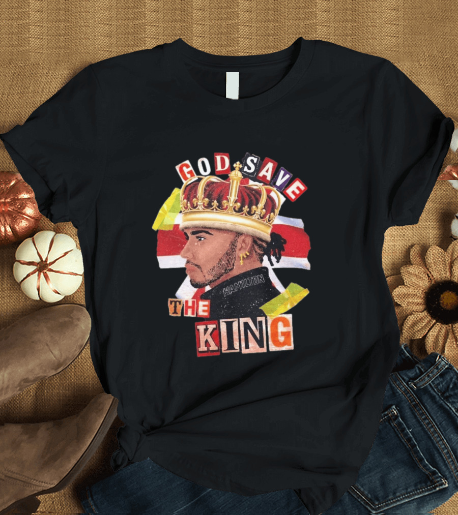 God Save The King Lewis Hamilton Crowned British Champion T-Shirt