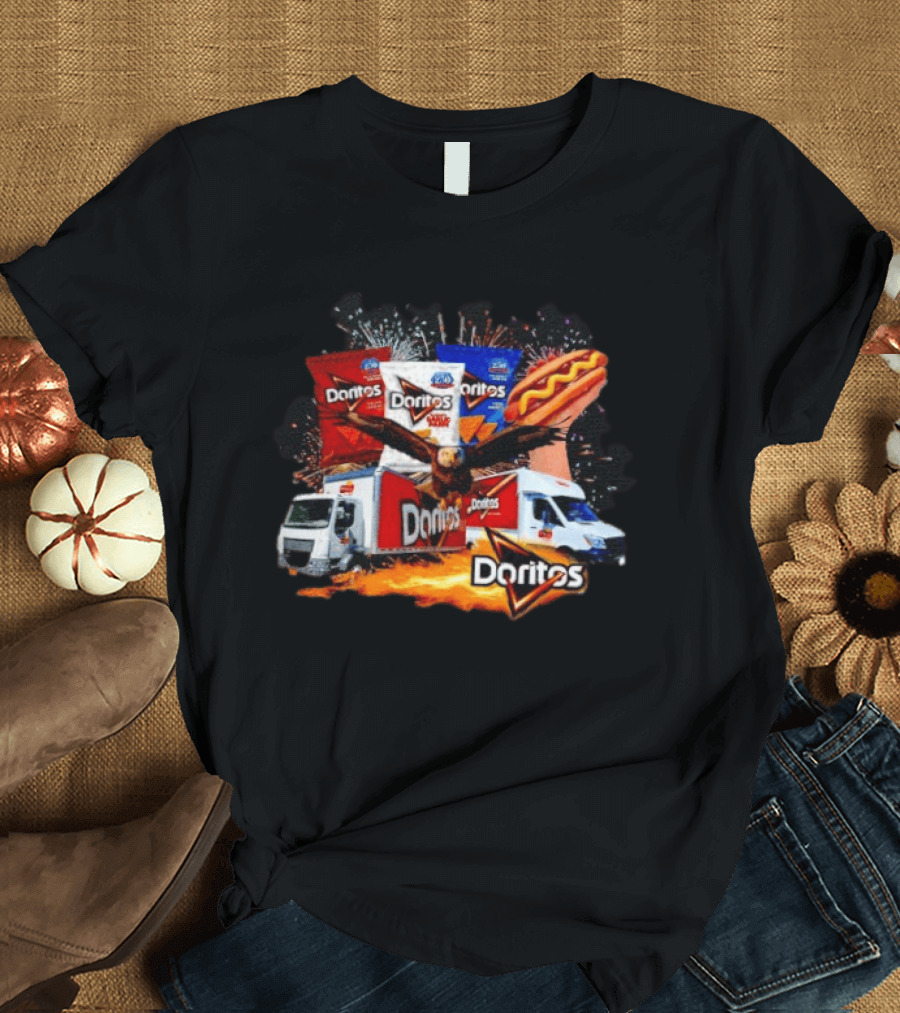 Doritos Hotdog Eagle Truck Fireworks Snack Explosion T-Shirt