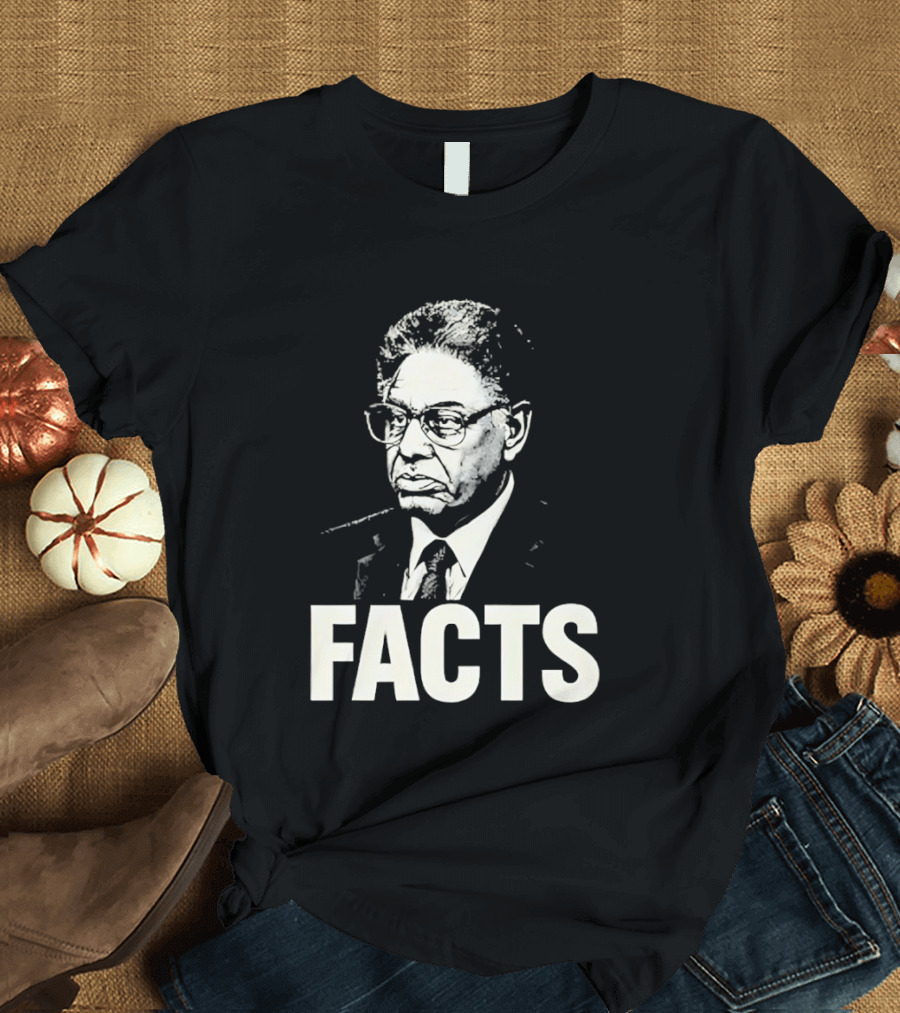 Thomas Sowell Facts Portrait Realism T-Shirt