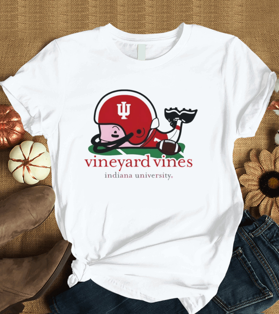Indiana Hoosiers Football Whale Vineyard Vines Indiana University T-Shirt