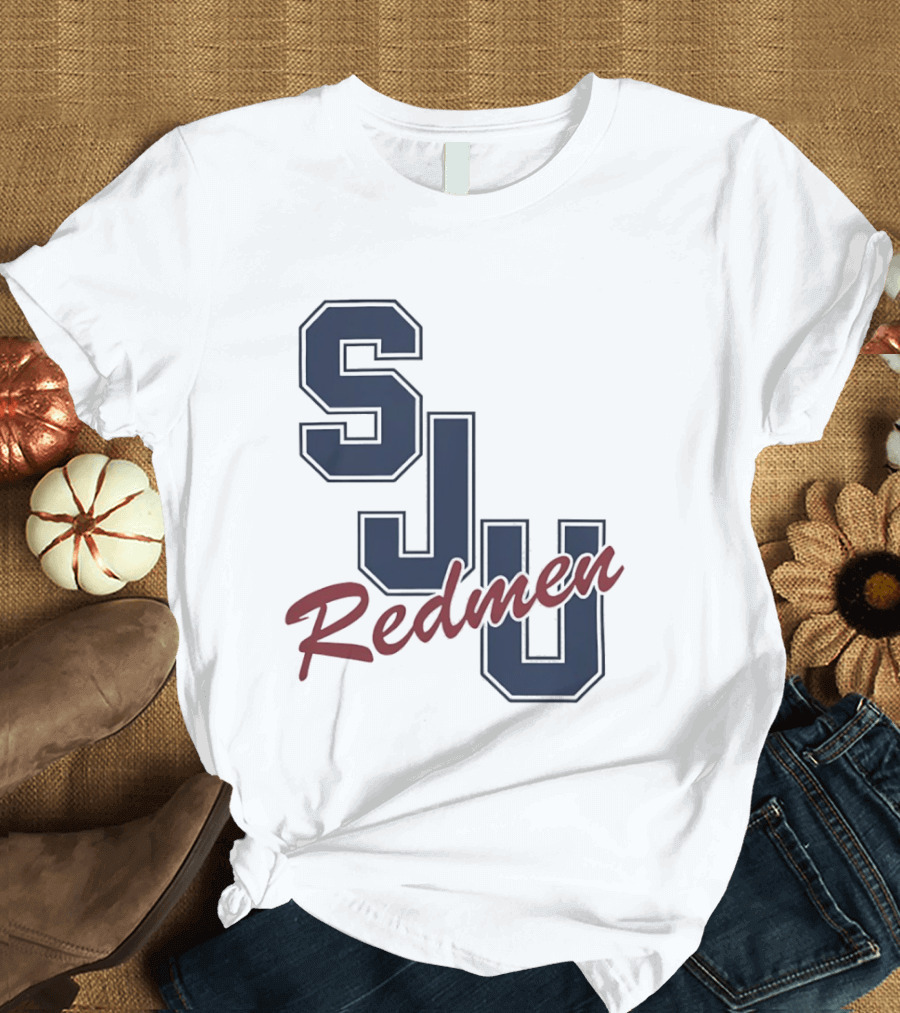 SJU Redmen Saint Johns University Vintage College Sports Memorabilia T-Shirt