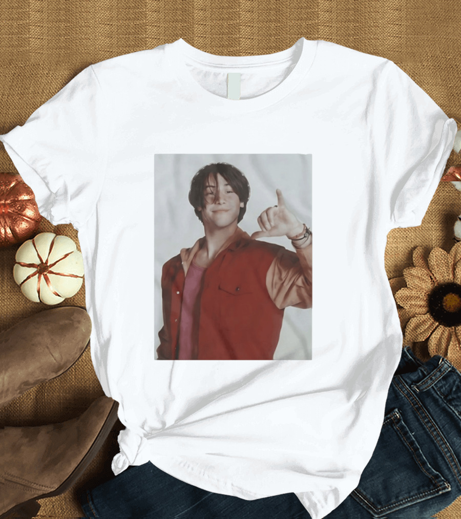 Keanu Reeves Hang Loose 90s Vintage Style Nostalgia Iconic Gesture T-Shirt