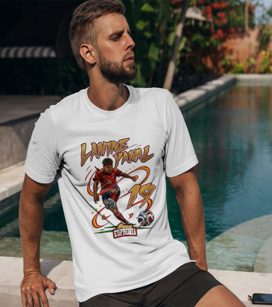 Lamine Yamal Number 19 Planet Euphoria Football T-Shirt