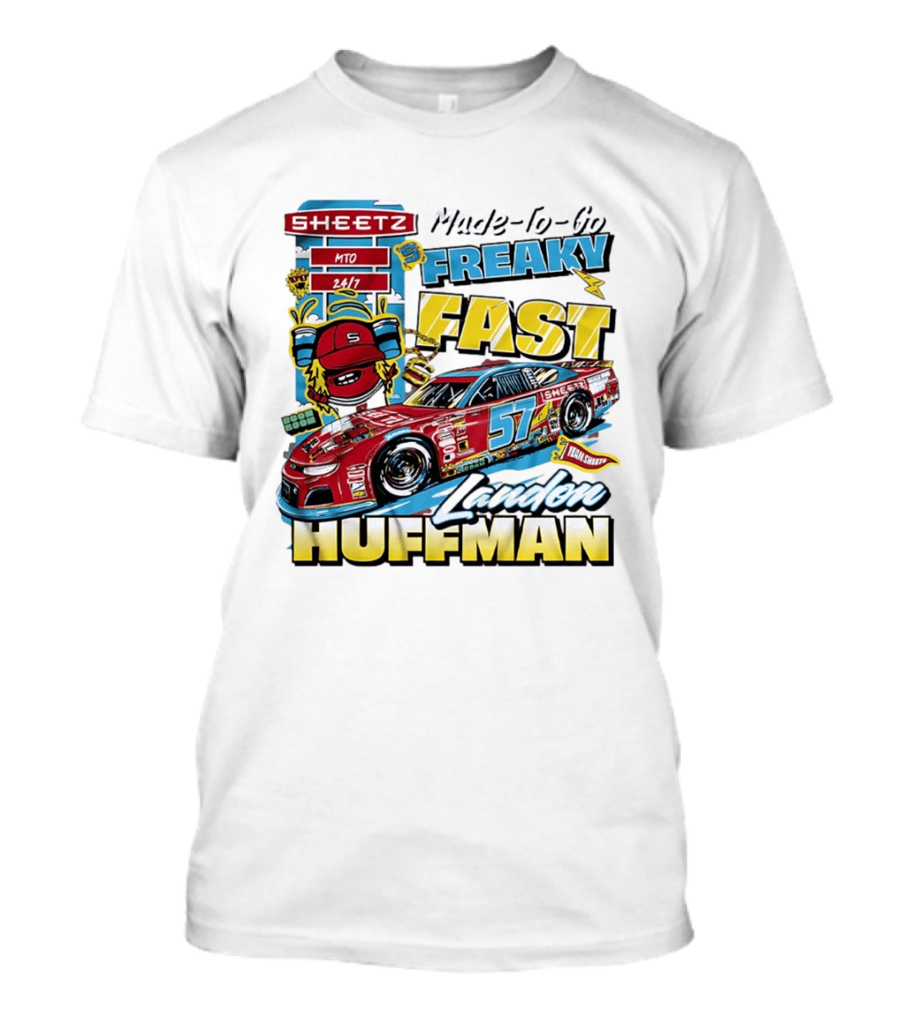 Sheetz Made To Go Freaky Fast 57 Landon Huffman Nascar Racing Team T-Shirt