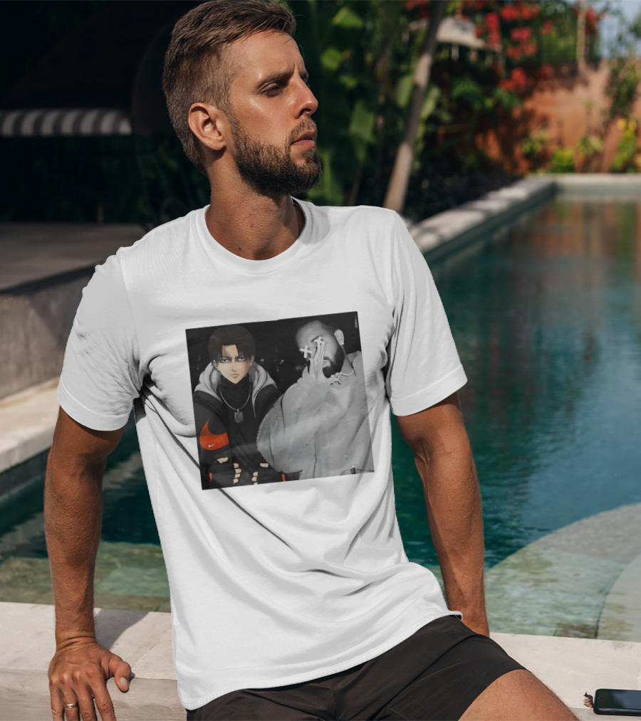 Levi Ackerman Nike Puffer Jacket Drake Crossover Fashion T-Shirt