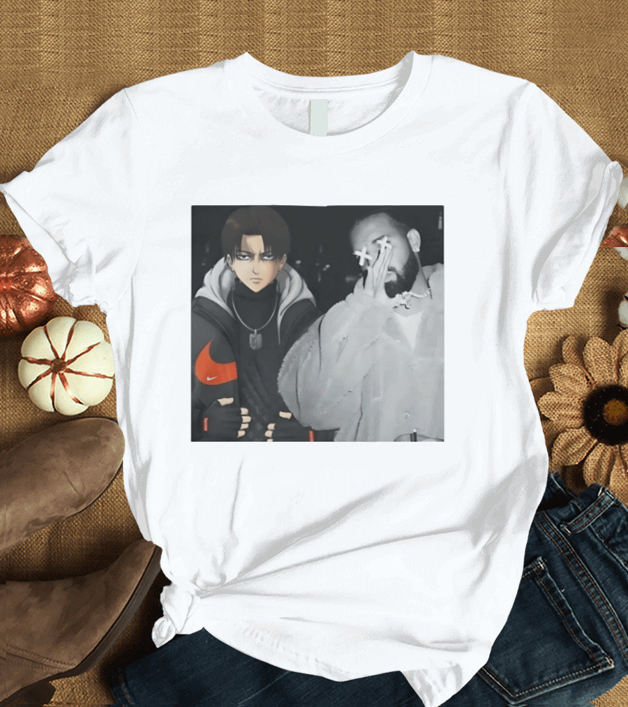 Levi Ackerman Nike Puffer Jacket Drake Crossover Fashion T-Shirt