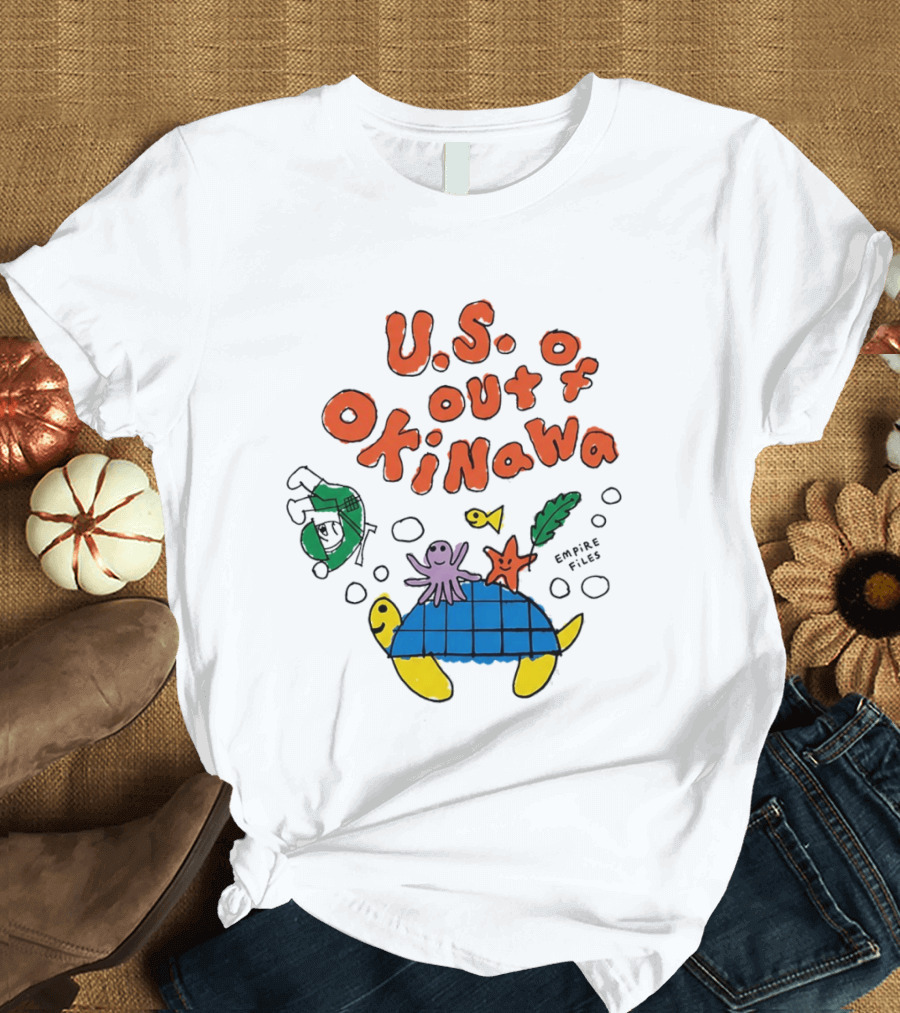 Empire Files U.S. Out Of Okinawa Turtle Octopus T-Shirt