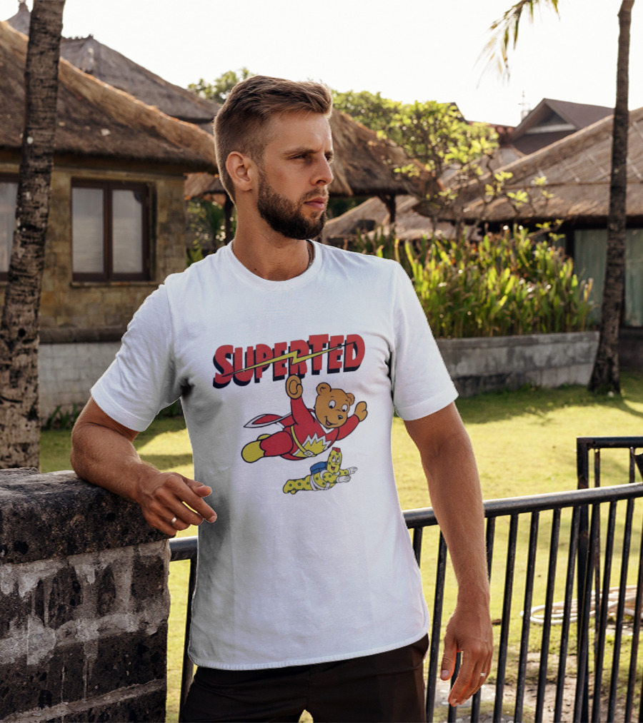 Superted And Spot 80s Cartoon British Animation Flying Characters T-Shirt