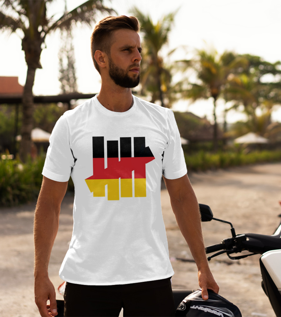Germany Flag Undefeated Tally Marks Black Red Gold T-Shirt