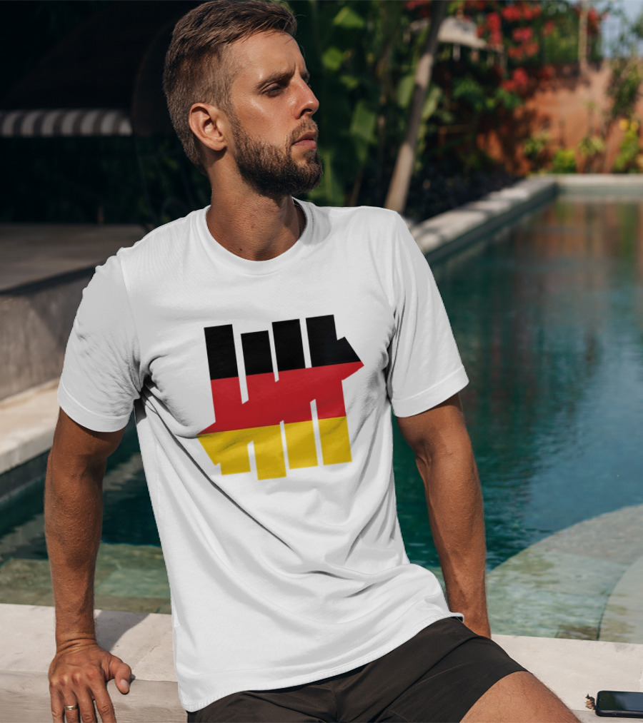 Germany Flag Undefeated Tally Marks Black Red Gold T-Shirt