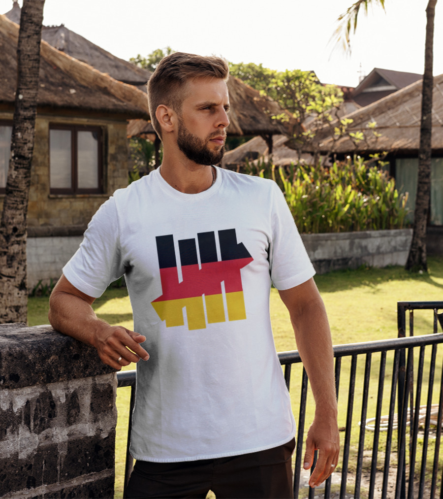 Germany Flag Undefeated Tally Marks Black Red Gold T-Shirt