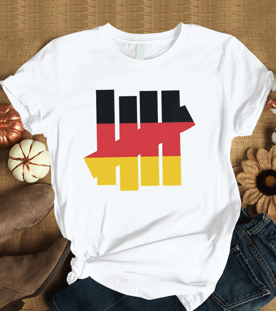Germany Flag Undefeated Tally Marks Black Red Gold T-Shirt