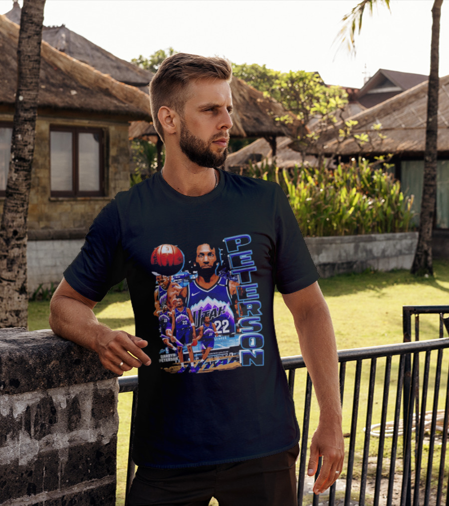 Utah Jazz Darryn Peterson NBA Player Collage Peterson 22 T-Shirt