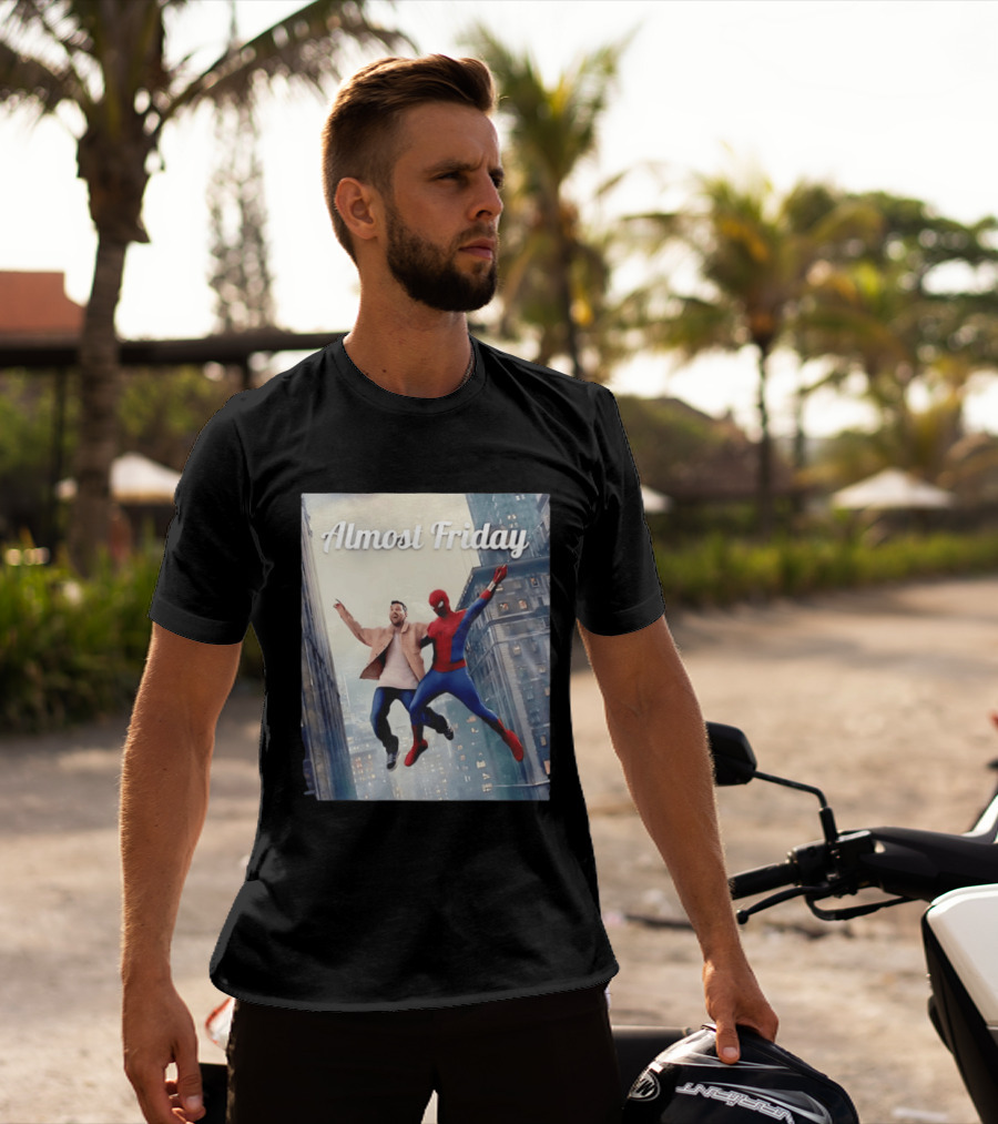 Almost Friday Lionel Messi Spider Man Cityscape Adventure T-Shirt