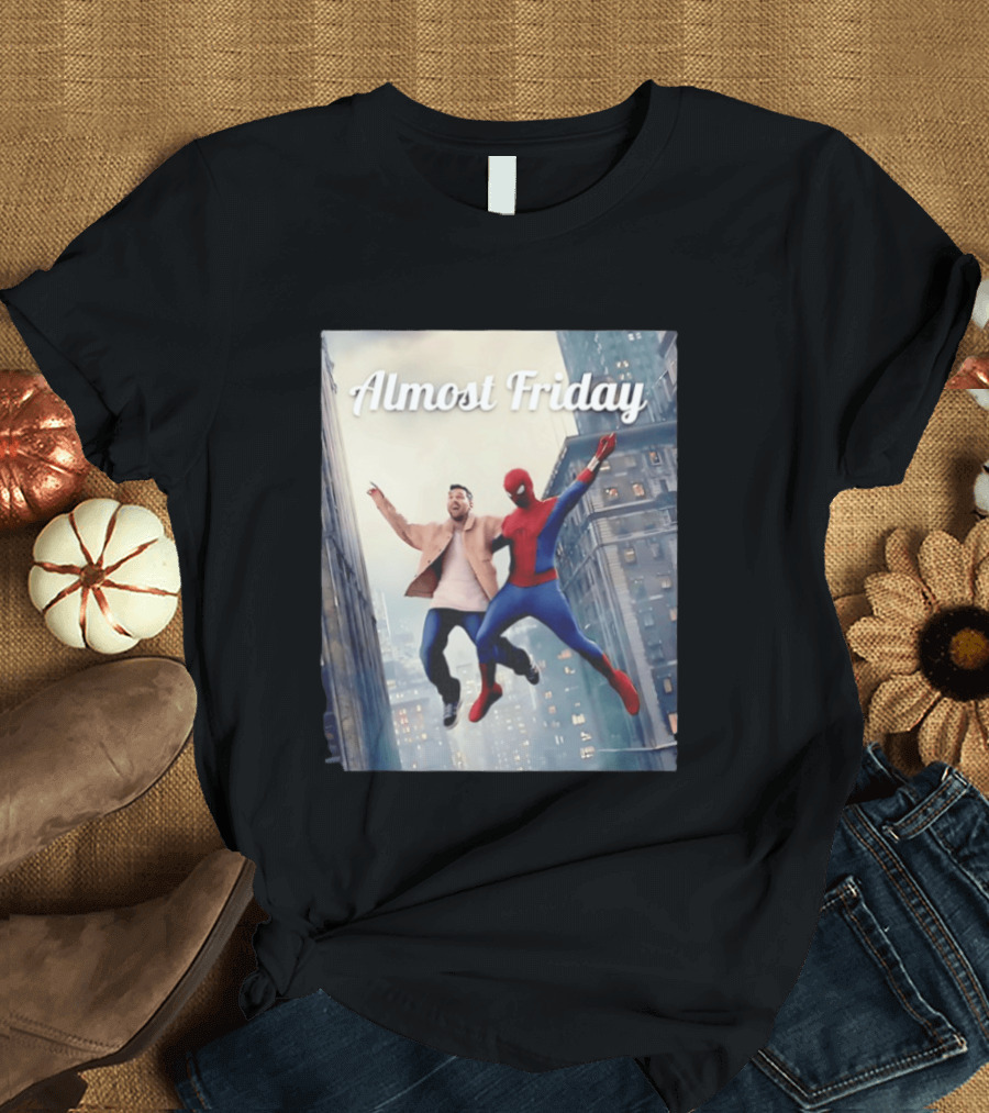 Almost Friday Lionel Messi Spider Man Cityscape Adventure T-Shirt