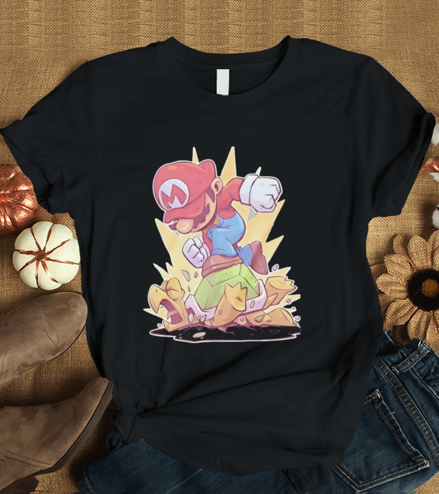 Super Mario Koopa Troopa Smash Stomp Action T-Shirt