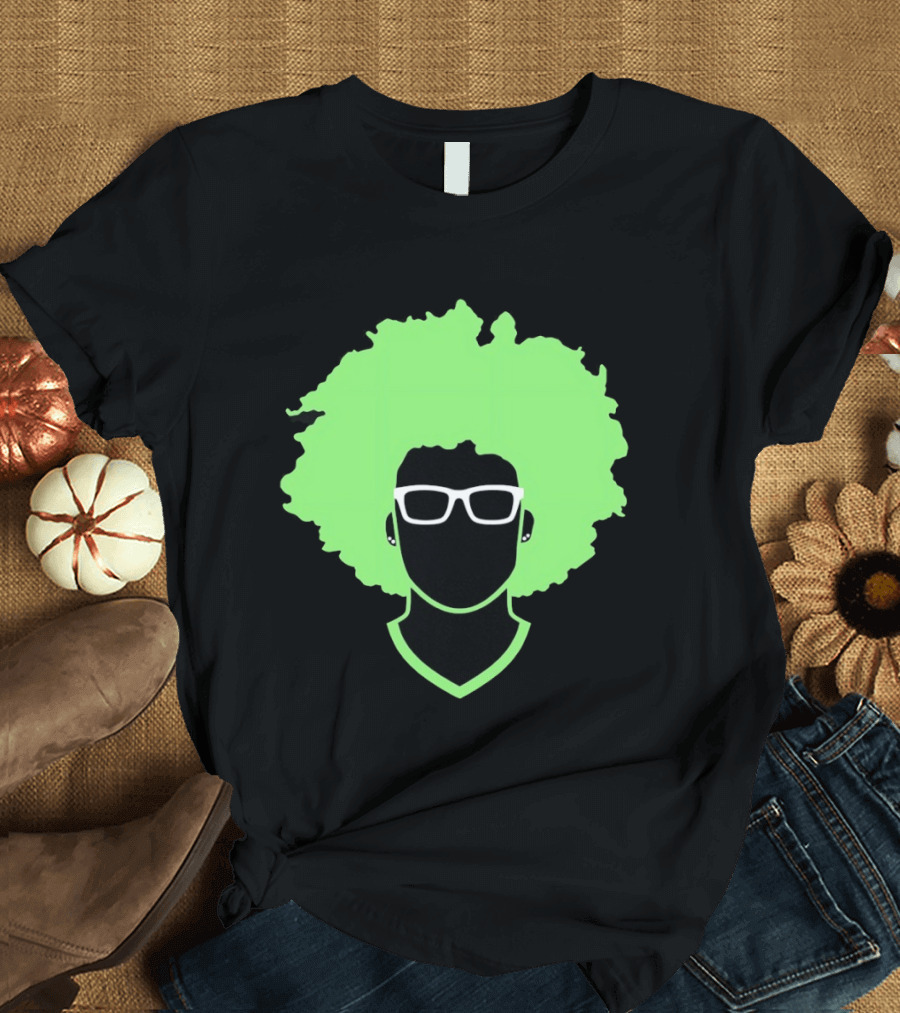 Olivia Miles Neon Afro Glasses Outline Minnesota Lynx T-Shirt