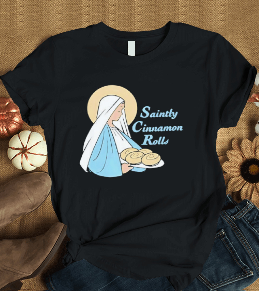 Saintly Cinnamon Roll Angelic Pastry Delight T-Shirt