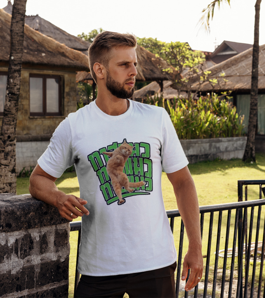 Cat Martial Arts Dance Hebrew T-Shirt