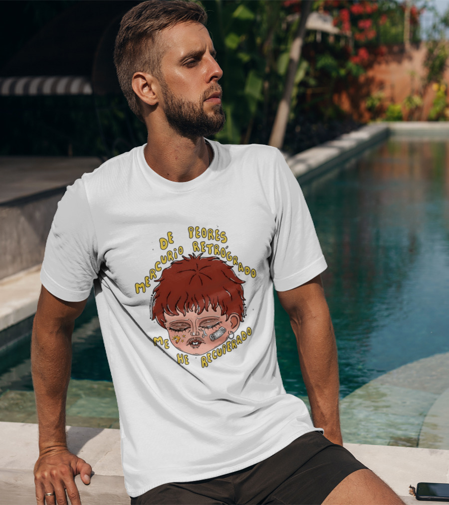Mercurio Retrógrado De Peores Me He Recuperado Cara Llena De Estrellas Y Maquillaje Artístico T-Shirt