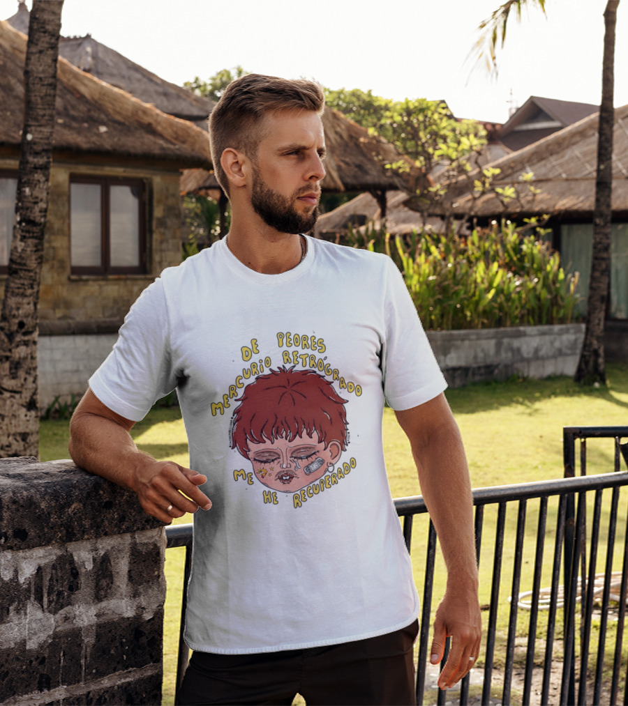 Mercurio Retrógrado De Peores Me He Recuperado Cara Llena De Estrellas Y Maquillaje Artístico T-Shirt
