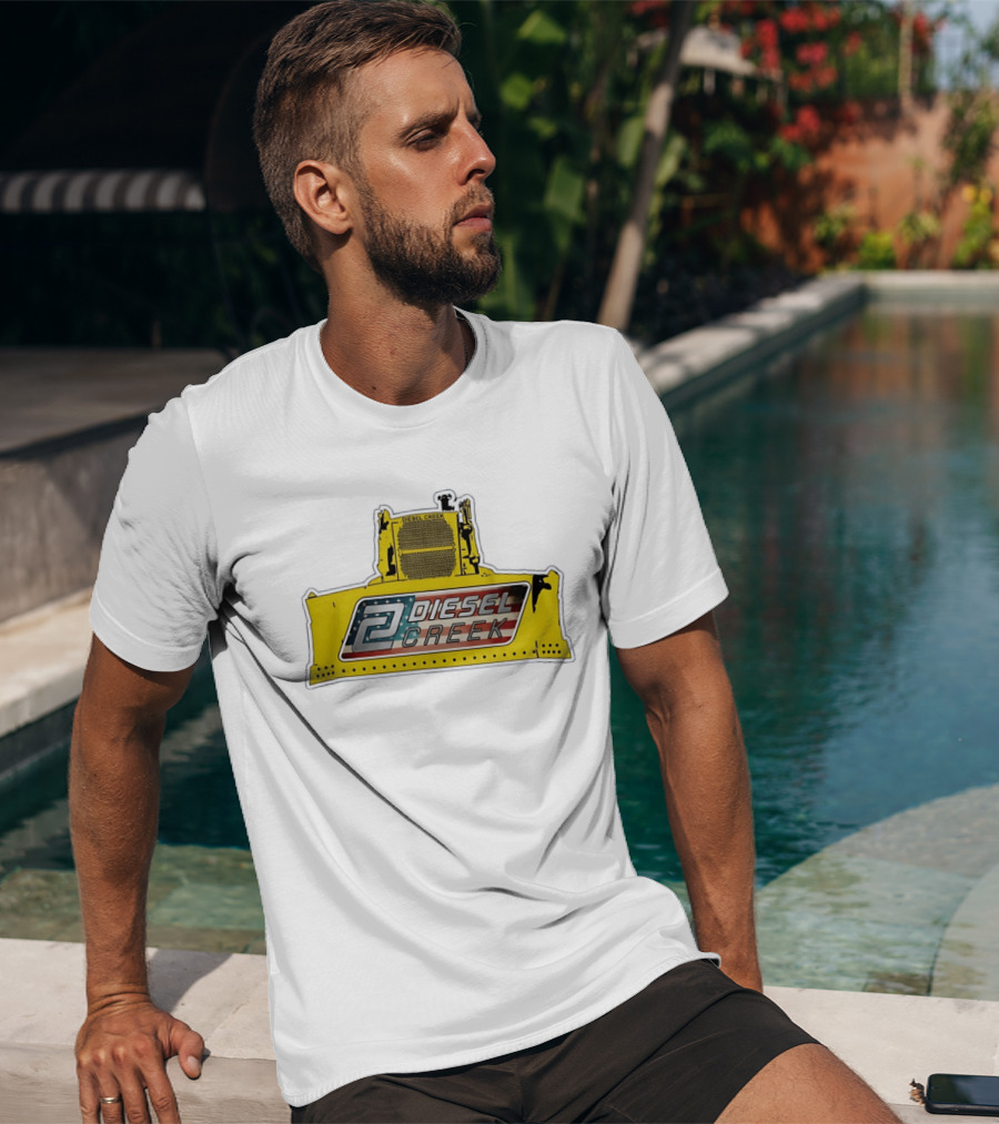 Diesel Creek 46A Dozer Iconic American Flag T-Shirt