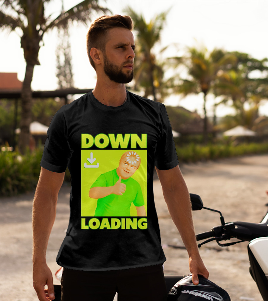 Down Loading Thumbs Up Meme Humorous Internet Guy T-Shirt