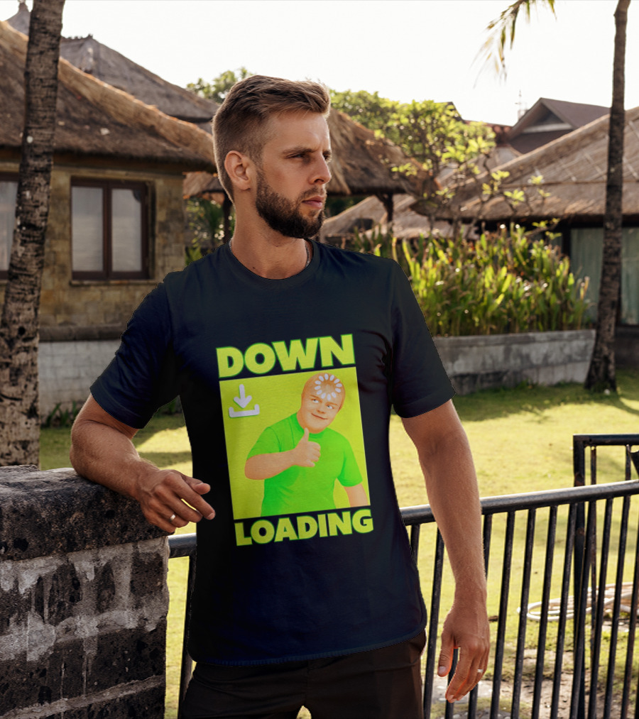 Down Loading Thumbs Up Meme Humorous Internet Guy T-Shirt