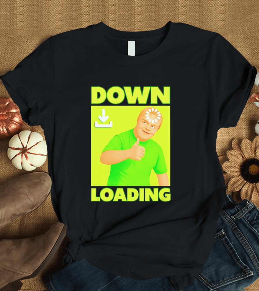 Down Loading Thumbs Up Meme Humorous Internet Guy T-Shirt