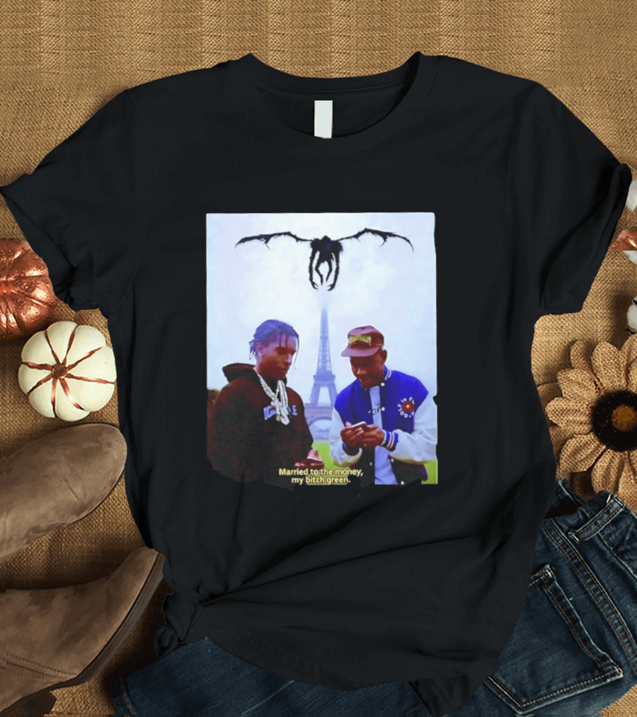 ASAP Rocky Tyler The Creator Eiffel Tower Married To The Money My Bitch Green T-Shirt