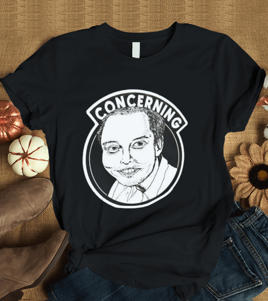 Concerning Elon Musk Meme Face Tesla Twitter T-Shirt