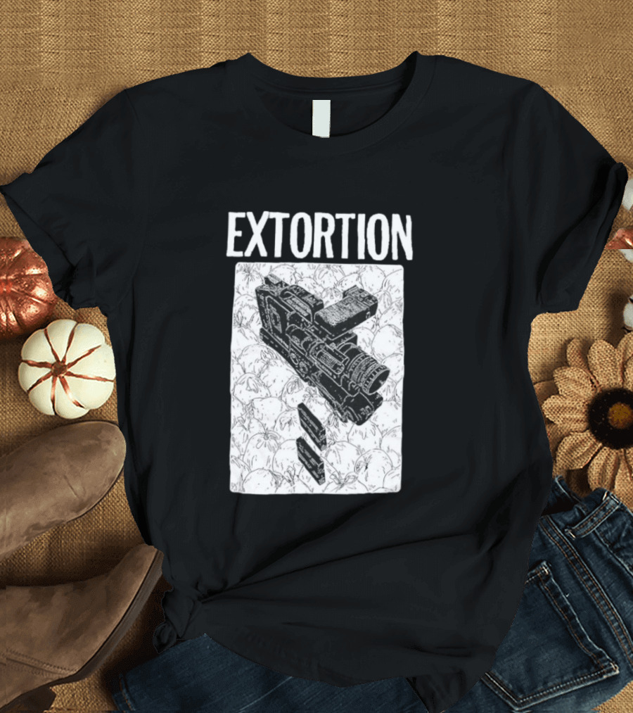 Extortion Band Video Camera Hardcore Punk T-Shirt