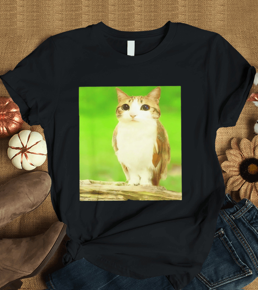 Cat Owl Hybrid Animal Mashup Creature Fusion T-Shirt