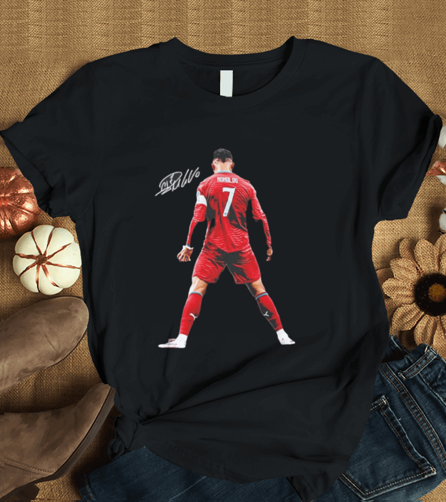 Cristiano Ronaldo Number 7 Portugal National Team Signature T-Shirt