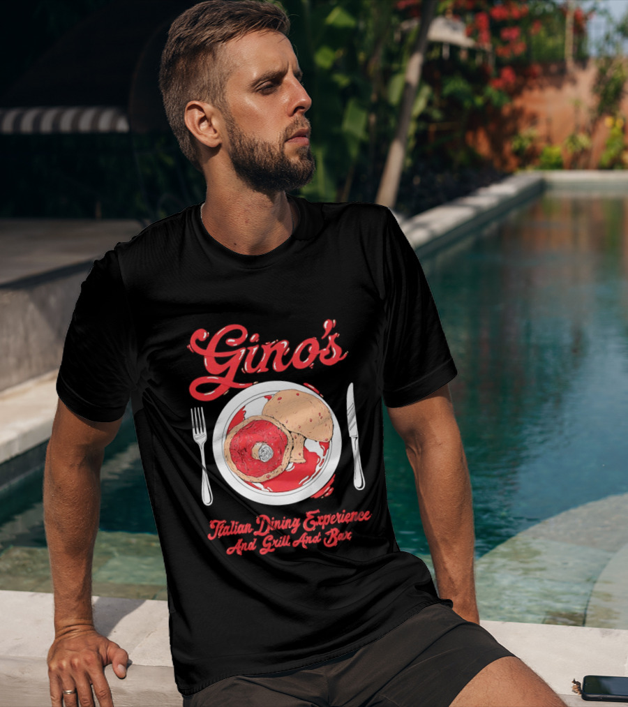 Gino's Italian Dining Experience And Grill And Bar Food Plate T-Shirt