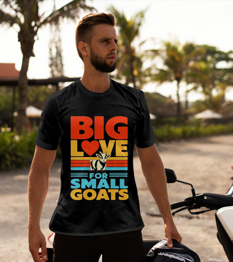 Big Love Heart For Small Goats Cute Animal T-Shirt