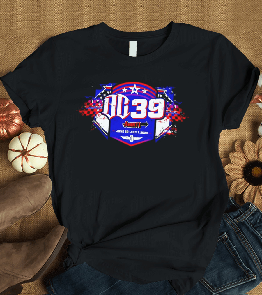 DC 39 Avanti Racing Event June 30 July 1 2026 Checkered Flags Stars Wings T-Shirt
