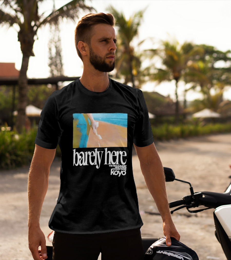 Koyo Barely Here Album Cover Art Beach Scene With Telephone T-Shirt